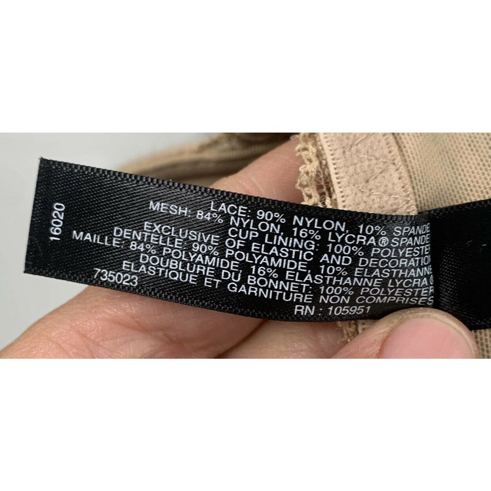 Natori Lace Front Closure Full Coverage Bra 32d - image 7